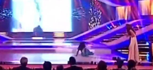 بالفيديو.. ملكة جمال لبنان السابقة تسقط أرضًا