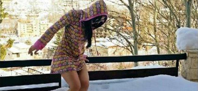 بالصور هيفا وهبي بكامل جمالها على الثلج