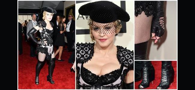 بالصور.. مادونا تكشف عن مؤخرتها في 