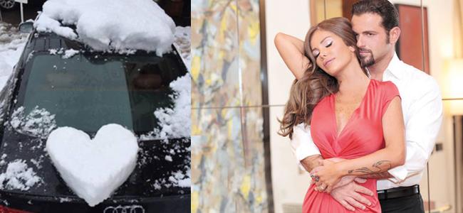 يوسف الخال يهدي زوجته قلباً من ثلج