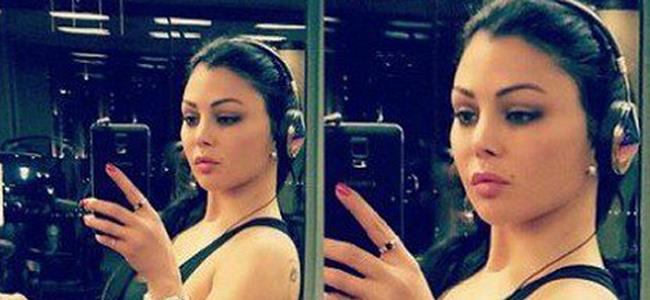 بالصور : هيفاء وهبي وسيلفي من داخل الجيم