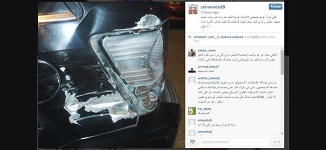 ردة فعل الفنانة زينة بعد تعرضها وطفليها لحادث سير غامض