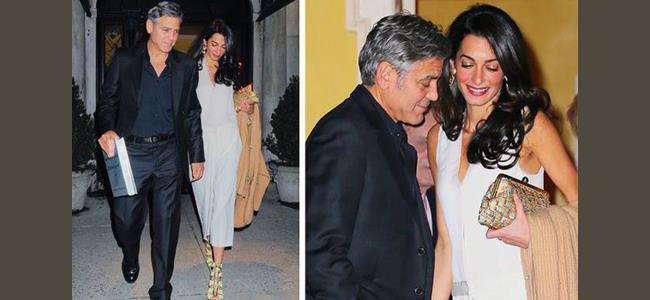 إطلالة مبهرة للثنائي كلوني وعلم الدين