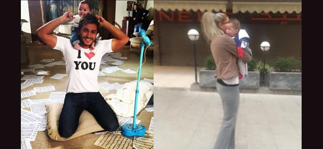 بالصور .. جورج الراسي يطوي صفحة زواجه ويعيد إبنه لجويل حاتم