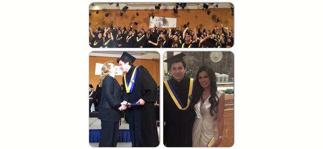 بالصور - نادين الراسي تحتفل بتخرج ابنها