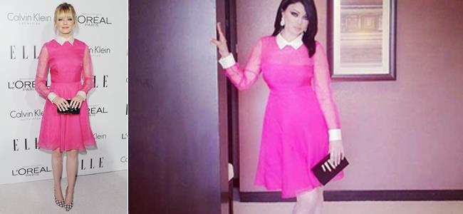 هيفا وهبي وايما ستون تختاران الفستان نفسه من فالانتينو 