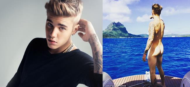 بالصورة.. جاستن بيبر عاري على متن يخت