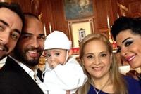 وسام حنا ينشر صور معمودية شربل ابن عادل كرم