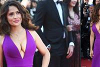 شاهد إطلالة سلمى حايك الجريئة في كان