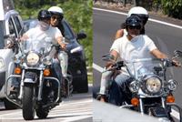 جورج وأمل كلوني يستمتعان بركوب الدراجة النارية..