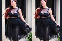 بالصورة: فستان دومينيك حوراني يشعل مواقع التواصل الاجتماعي