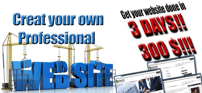 Website In 3 DAYS For 300 $ ONLY