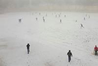  بالصورة: ملعب كرة لبناني من “الثلج” 