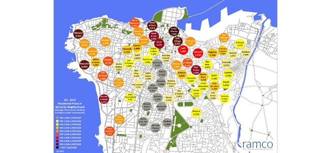 هكذا تتوزع أسعار الشقق في بيروت