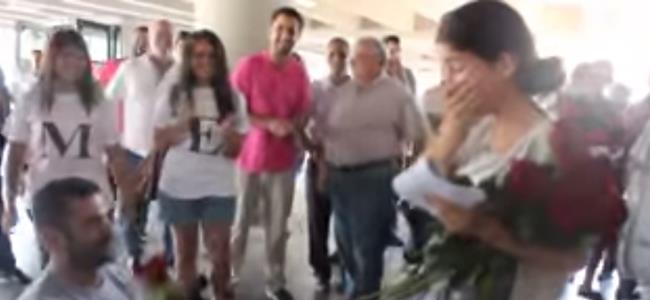 بالفيديو: قصّة حبّ في مطار بيروت