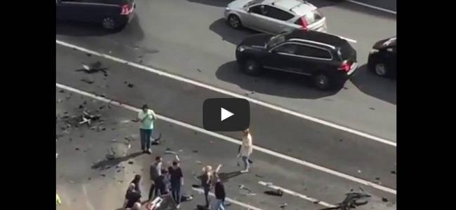  بالفيديو.. تحطم سيارة بوتين في حادث مروع!