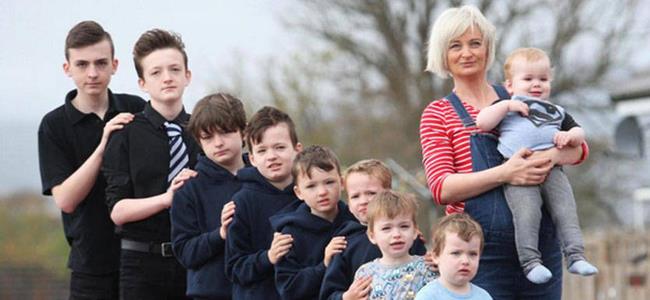  أمّ تنجب 10 ذكور على التوالي... و84 عبوة حليب أسبوعيّاً!