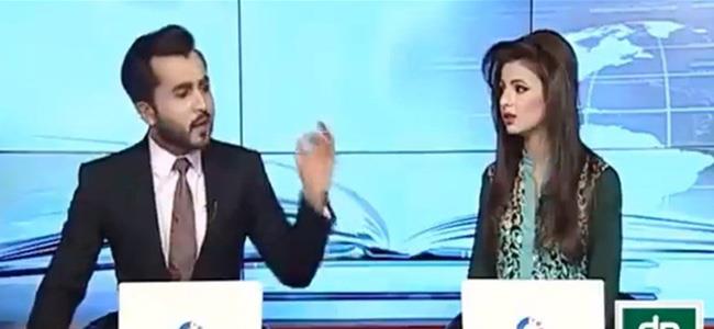  بالفيديو  مذيع أخبار يتشاجر مع زميلته