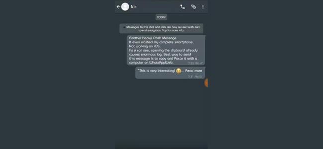  قنبلة نصية جديدة على واتس آب قد تدمر هاتفك! 