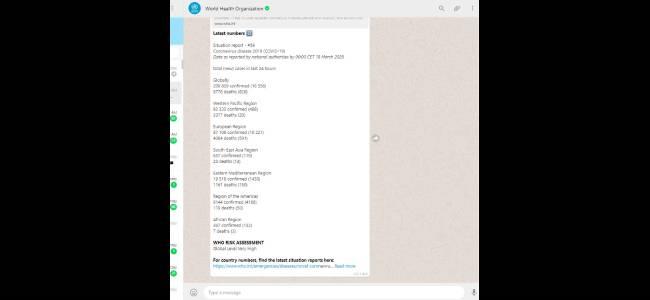 بالصورة: تابع حالة “كورونا” حول العالم عبر “واتساب”