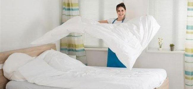 ملاءات السرير بحاجة إلى التنظيف مرة واحدة في الأسبوع لقتل الجراثيم