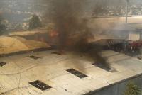 حريق كبير في معمل للكرتون في بكفيا