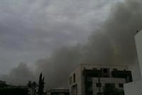 حريق هائل في بطشاي يهدد المنازل والمواطنين 