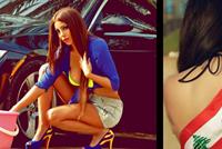  بالصورة: شقيقة هيفا وهبي تهين العلم اللبناني!