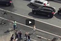  بالفيديو.. تحطم سيارة بوتين في حادث مروع!